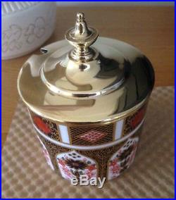 Royal Crown Derby Imari Preserve Jam Pot. Boxed