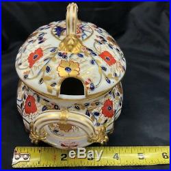 Royal Crown Derby Imari Sauce Tureen with Lid Floral Gold Lion Design c1806-1825