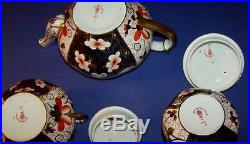 Royal Crown Derby Imari Small Tea Pot & Cream & Sugar