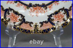 Royal Crown Derby Imari Style 3679 Red Floral Cobalt & Gold 8 7/8 Plate C. 1894