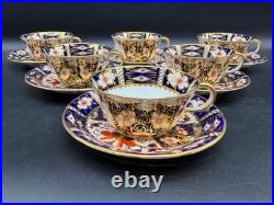 Royal Crown Derby Imari Tea Cup Saucer Sets (Set of 6) Bone China England