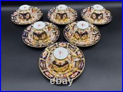 Royal Crown Derby Imari Tea Cup Saucer Sets (Set of 6) Bone China England