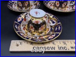 Royal Crown Derby Imari Tea Cup Saucer Sets (Set of 6) Bone China England