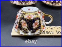 Royal Crown Derby Imari Tea Cup Saucer Sets (Set of 6) Bone China England