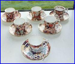 Royal Crown Derby Imari The Curators Collection 6 x Coffee Cups and Saucers
