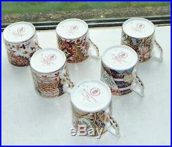 Royal Crown Derby Imari The Curators Collection 6 x Coffee Cups and Saucers