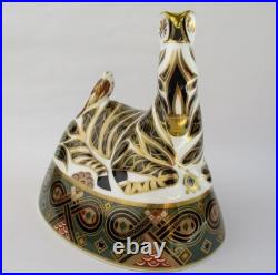 Royal Crown Derby Imari Zebra porcelain figurine paperweight 5 1/8 high