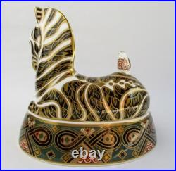 Royal Crown Derby Imari Zebra porcelain figurine paperweight 5 1/8 high