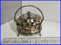 Royal Crown Derby Imari covered pickle dish with lid
