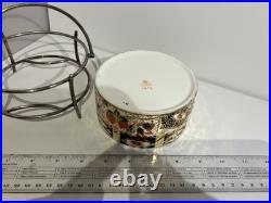 Royal Crown Derby Imari covered pickle dish with lid