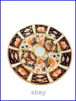 Royal Crown Derby Imari pattern # 9571 soup bowl with two handles and saucer