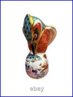 Royal Crown Derby Imari pattern paperweight King Fisher 5 T