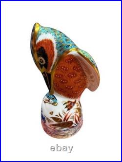 Royal Crown Derby Imari pattern paperweight King Fisher 5 T