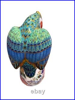 Royal Crown Derby Imari pattern paperweight King Fisher 5 T