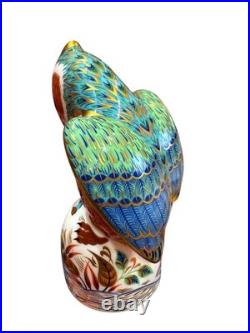 Royal Crown Derby Imari pattern paperweight King Fisher 5 T
