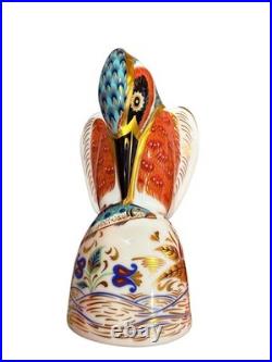 Royal Crown Derby Imari pattern paperweight King Fisher 5 T