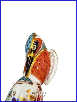 Royal Crown Derby Imari pattern paperweight King Fisher 5 T
