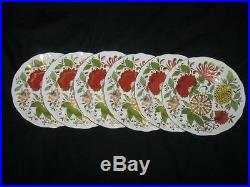 Royal Crown Derby Indian Summer Accent 6 x Plates (8.5 inches)