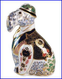 Royal Crown Derby Irish Blue Kerry Dog Paperweight Figurine Ltd Edition