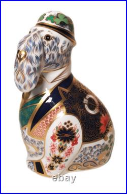 Royal Crown Derby Irish Blue Kerry Dog Paperweight Figurine Ltd Edition