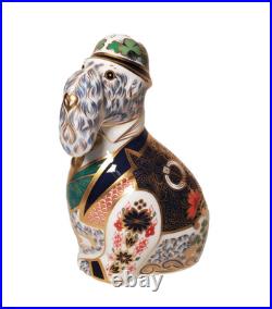 Royal Crown Derby Irish Blue Kerry Dog Paperweight Figurine Ltd Edition