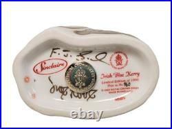 Royal Crown Derby Irish Blue Kerry Dog Paperweight Figurine Ltd Edition