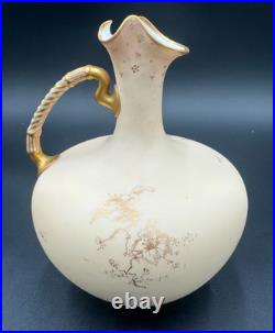 Royal Crown Derby J. E. Caldwell Philadelphia Jug Pitcher Vase Floral/Fish Design