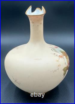 Royal Crown Derby J. E. Caldwell Philadelphia Jug Pitcher Vase Floral/Fish Design