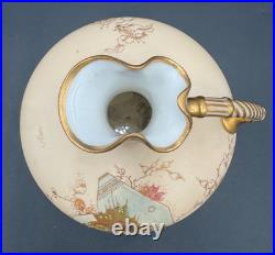 Royal Crown Derby J. E. Caldwell Philadelphia Jug Pitcher Vase Floral/Fish Design