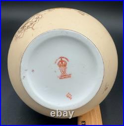 Royal Crown Derby J. E. Caldwell Philadelphia Jug Pitcher Vase Floral/Fish Design