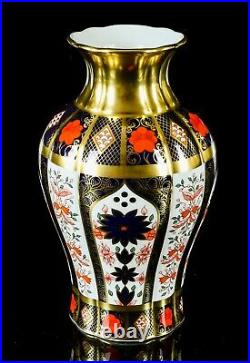 Royal Crown Derby Japanese Old Imari 1128 Gold Band Passiflora Baluster Vase