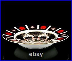 Royal Crown Derby Japanese Old Imari 1128 Gold Rimmed Soup Coupe Bowl Dish