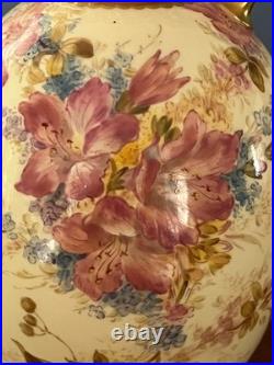 Royal Crown Derby Je Caldwell Philadelphia Antique HP Pink Gilt Ewer Vase C1905