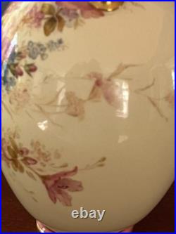 Royal Crown Derby Je Caldwell Philadelphia Antique HP Pink Gilt Ewer Vase C1905