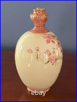 Royal Crown Derby Je Caldwell Philadelphia Antique HP Pink Gilt Ewer Vase C1905