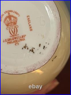 Royal Crown Derby Je Caldwell Philadelphia Antique HP Pink Gilt Ewer Vase C1905