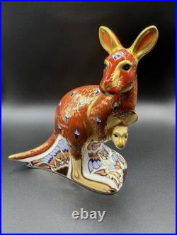Royal Crown Derby Kangaroo & Joey Platypus Farmyard Hen Paperweights