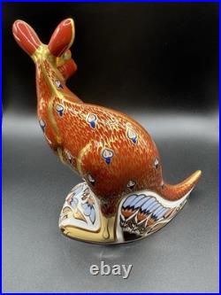 Royal Crown Derby Kangaroo & Joey Platypus Farmyard Hen Paperweights