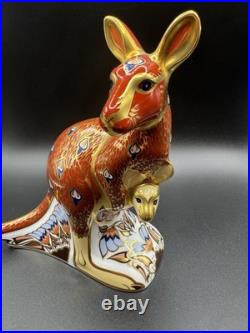 Royal Crown Derby Kangaroo & Joey Platypus Farmyard Hen Paperweights