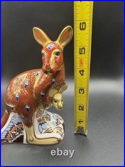 Royal Crown Derby Kangaroo & Joey Platypus Farmyard Hen Paperweights