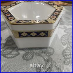 Royal Crown Derby Kedleston Trinket/ Storage Dish Octagonal Bowl with Lid