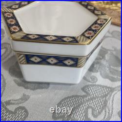 Royal Crown Derby Kedleston Trinket/ Storage Dish Octagonal Bowl with Lid