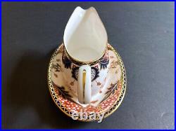 Royal Crown Derby Kings (#383) Gravy boat/sauce bowl withunderplate, rare