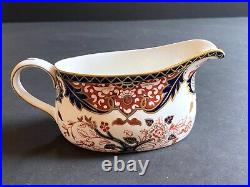 Royal Crown Derby Kings (#383) Gravy boat/sauce bowl withunderplate, rare