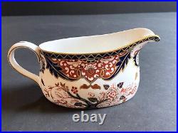 Royal Crown Derby Kings pattern (#383) Gravy boat/sauce bowl with underplate