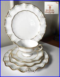 Royal Crown Derby LOMBARDY 5 Piece Place Setting(s) 1st Quality, Excellent