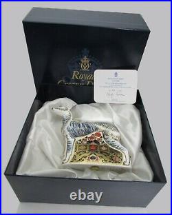 Royal Crown Derby LURCHER Dog Paperweight Imari Limited Edition Mint in Box