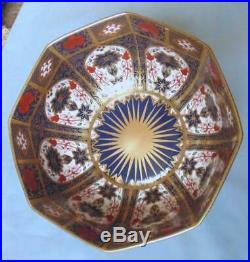 Royal Crown Derby Large Octagonal Bowl In Old Imari Design 1128