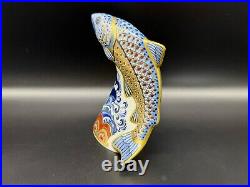 Royal Crown Derby Leaping Salmon Paperweight Bone China England Limited Edition