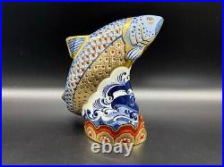 Royal Crown Derby Leaping Salmon Paperweight Bone China England Limited Edition